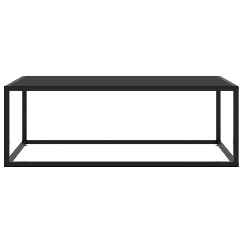 vidaXL Τραπεζάκι Σαλονιού Μαύρο 100 x 50 x 35 εκ. με Μαύρο Γυαλί