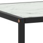 vidaXL Τραπεζάκι Σαλονιού Μαύρο 100x50x35 εκ. Λευκό Γυαλί Όψη Μαρμάρου