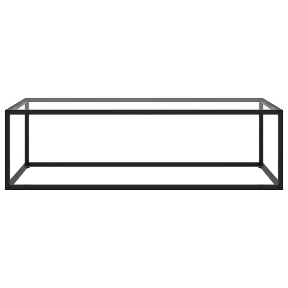 vidaXL Τραπεζάκι Σαλονιού Μαύρο 120 x 60 x 35 εκ. με Ψημένο Γυαλί