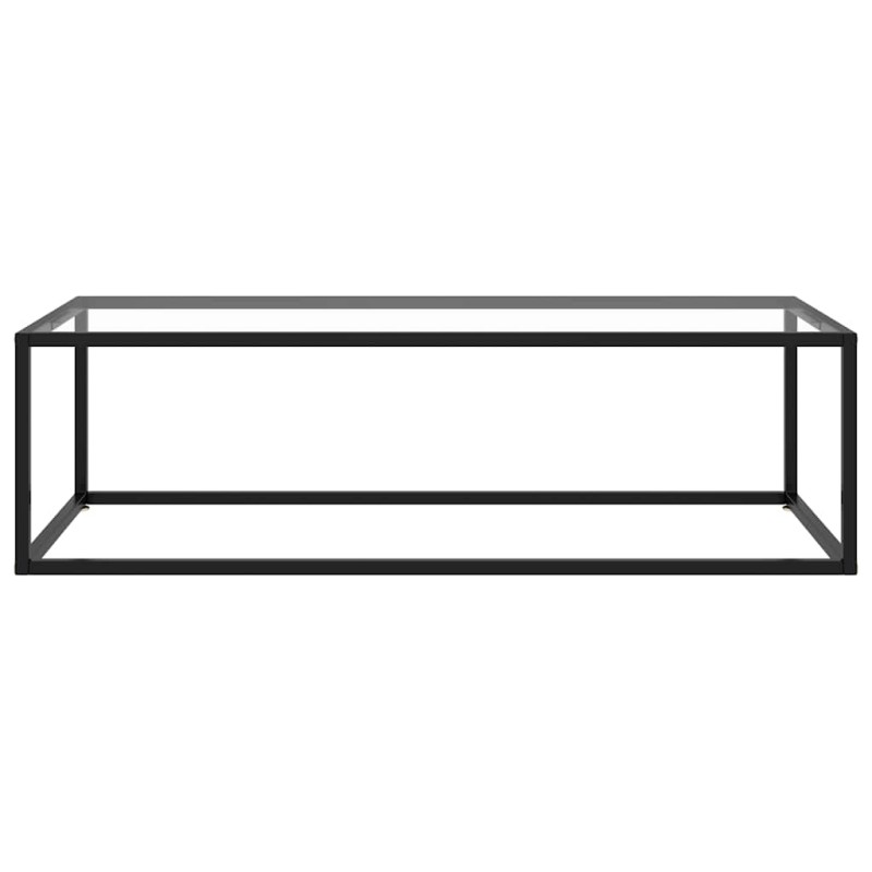 vidaXL Τραπεζάκι Σαλονιού Μαύρο 120 x 60 x 35 εκ. με Ψημένο Γυαλί