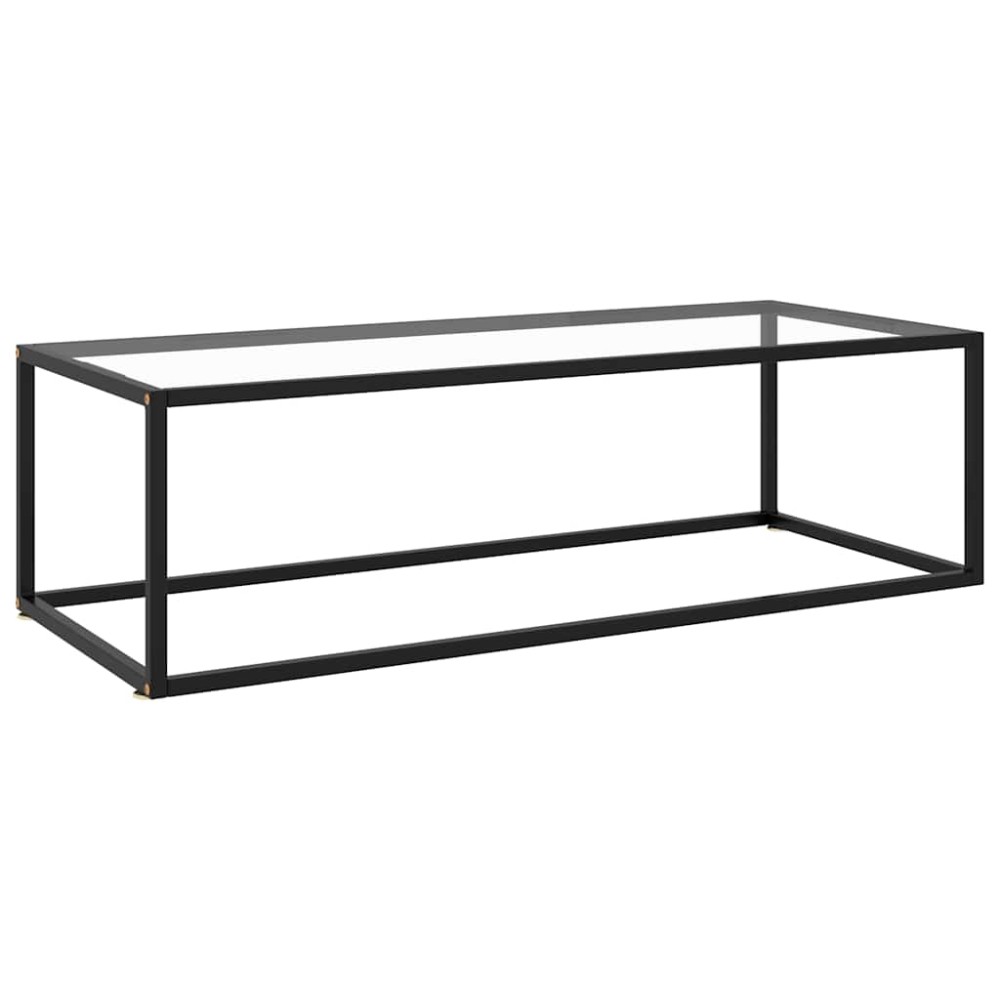 vidaXL Τραπεζάκι Σαλονιού Μαύρο 120 x 60 x 35 εκ. με Ψημένο Γυαλί