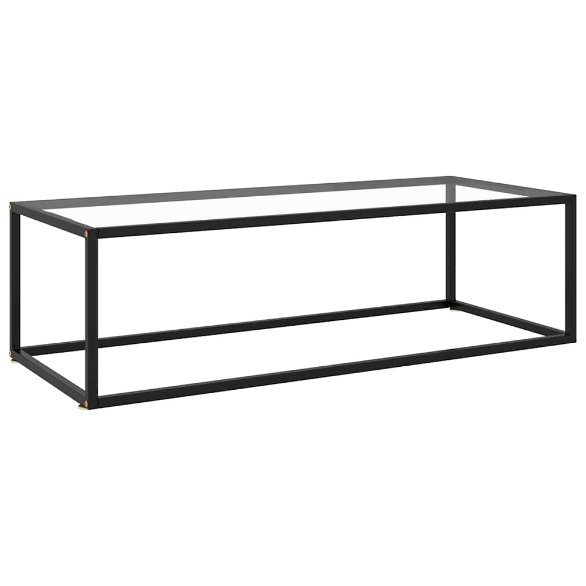 vidaXL Τραπεζάκι Σαλονιού Μαύρο 120 x 50 x 35 εκ. με Ψημένο Γυαλί