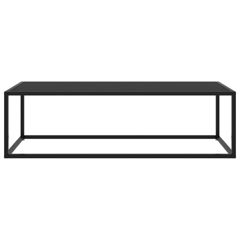 vidaXL Τραπεζάκι Σαλονιού Μαύρο 120 x 50 x 35 εκ. με Μαύρο Γυαλί