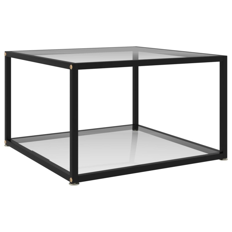 vidaXL Τραπεζάκι Σαλονιού Διαφανές 60 x 60 x 35 εκ. από Ψημένο Γυαλί