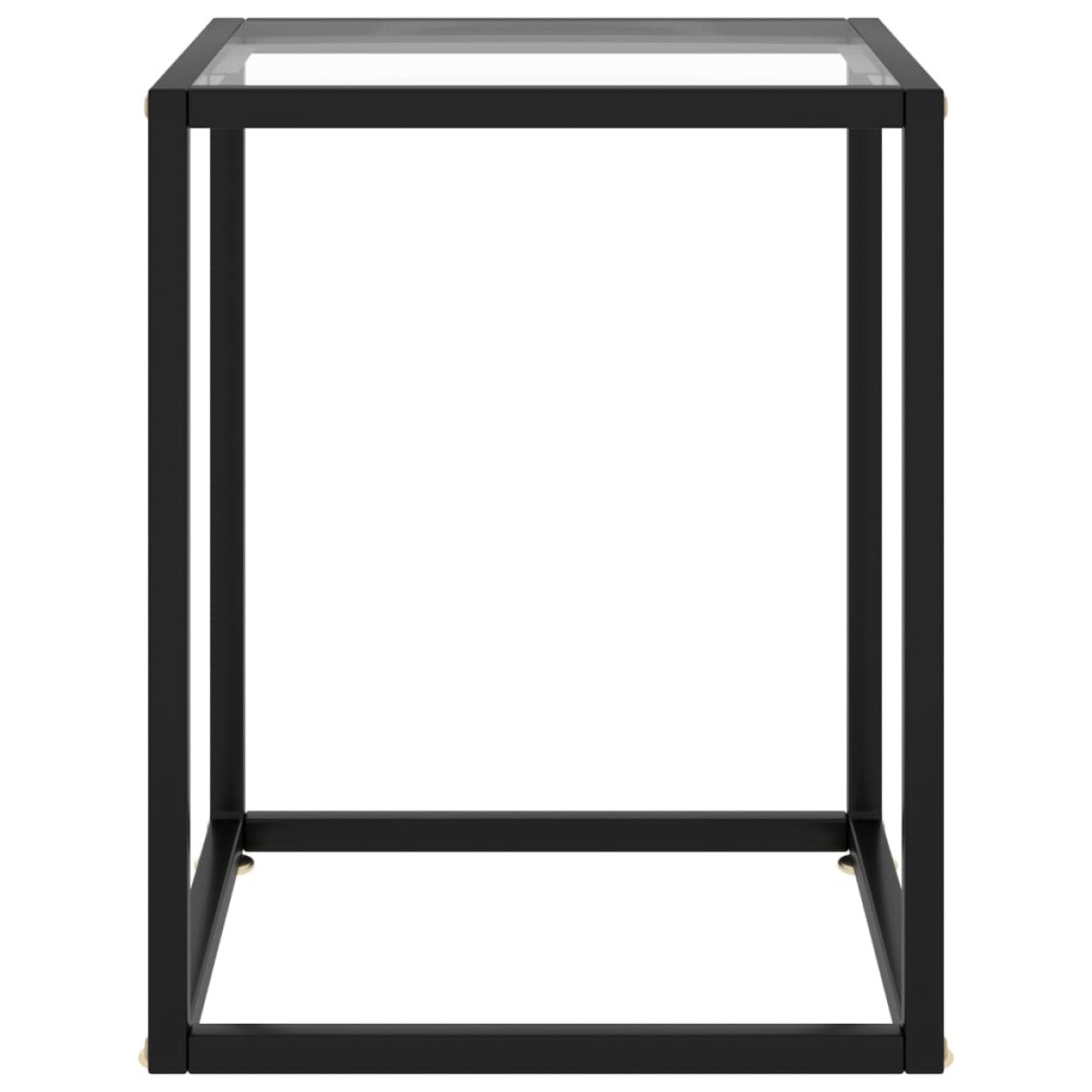 vidaXL Τραπεζάκι Σαλονιού Μαύρο 40 x 40 x 50 εκ. με Ψημένο Γυαλί