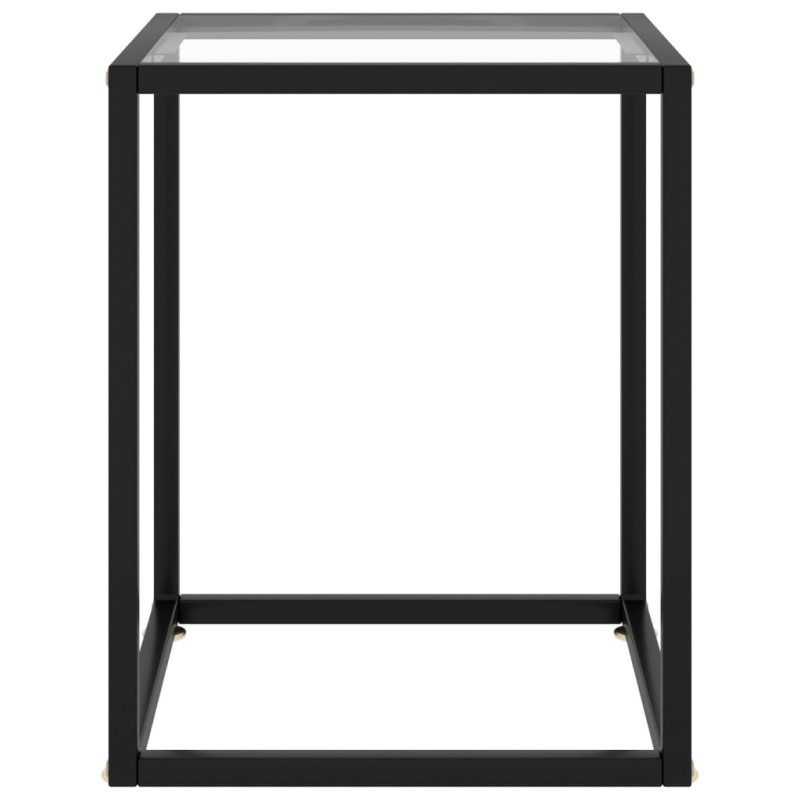 vidaXL Τραπεζάκι Σαλονιού Μαύρο 40 x 40 x 50 εκ. με Ψημένο Γυαλί