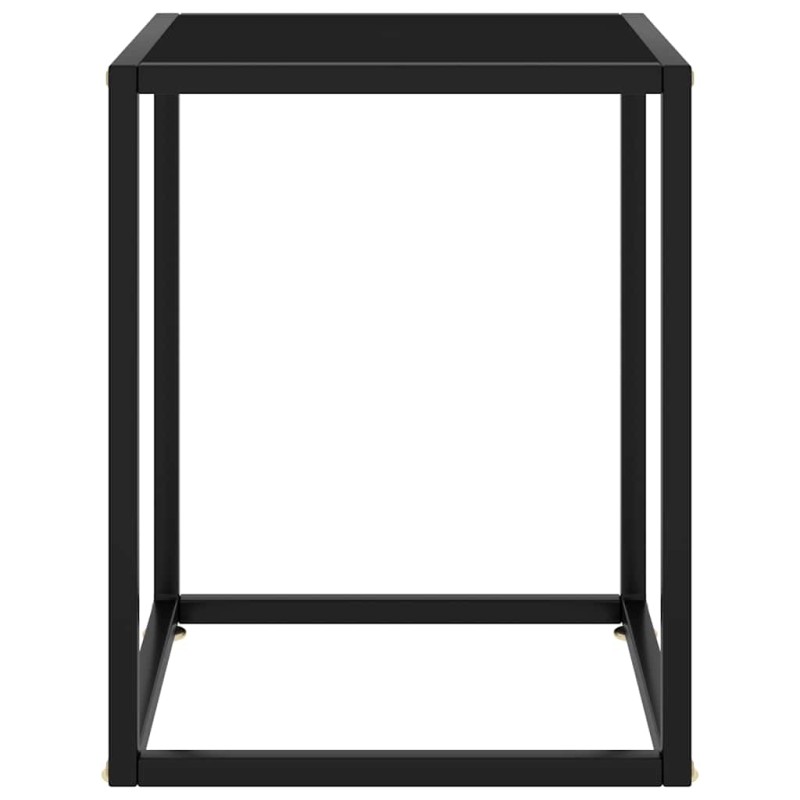vidaXL Τραπεζάκι Σαλονιού Μαύρο 40 x 40 x 50 εκ. με Μαύρο Γυαλί