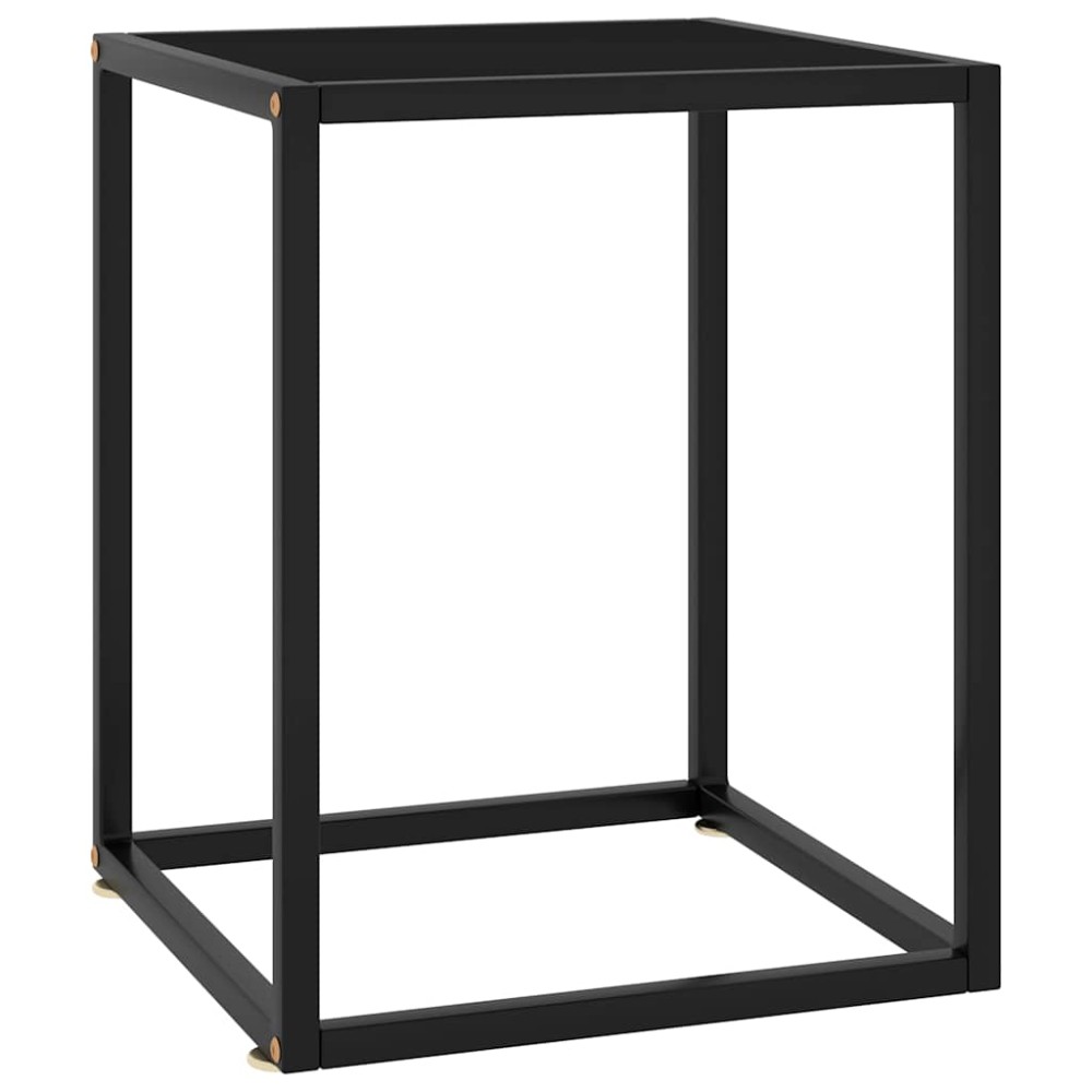 vidaXL Τραπεζάκι Σαλονιού Μαύρο 40 x 40 x 50 εκ. με Μαύρο Γυαλί
