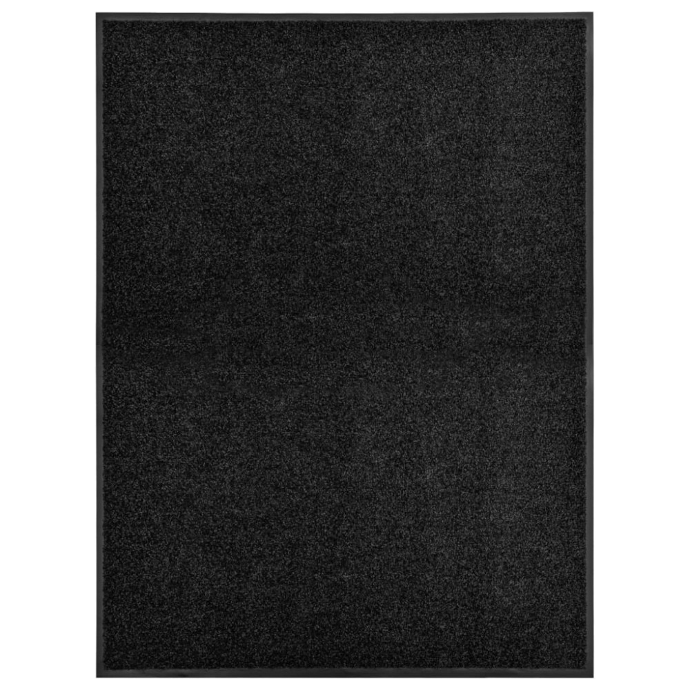 vidaXL Πατάκι Εισόδου Πλενόμενο Μαύρο 90 x 120 εκ.