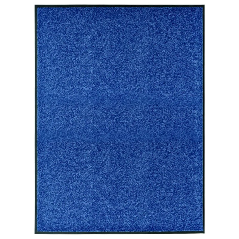 vidaXL Πατάκι Εισόδου Πλενόμενο Μπλε 90 x 120 εκ.