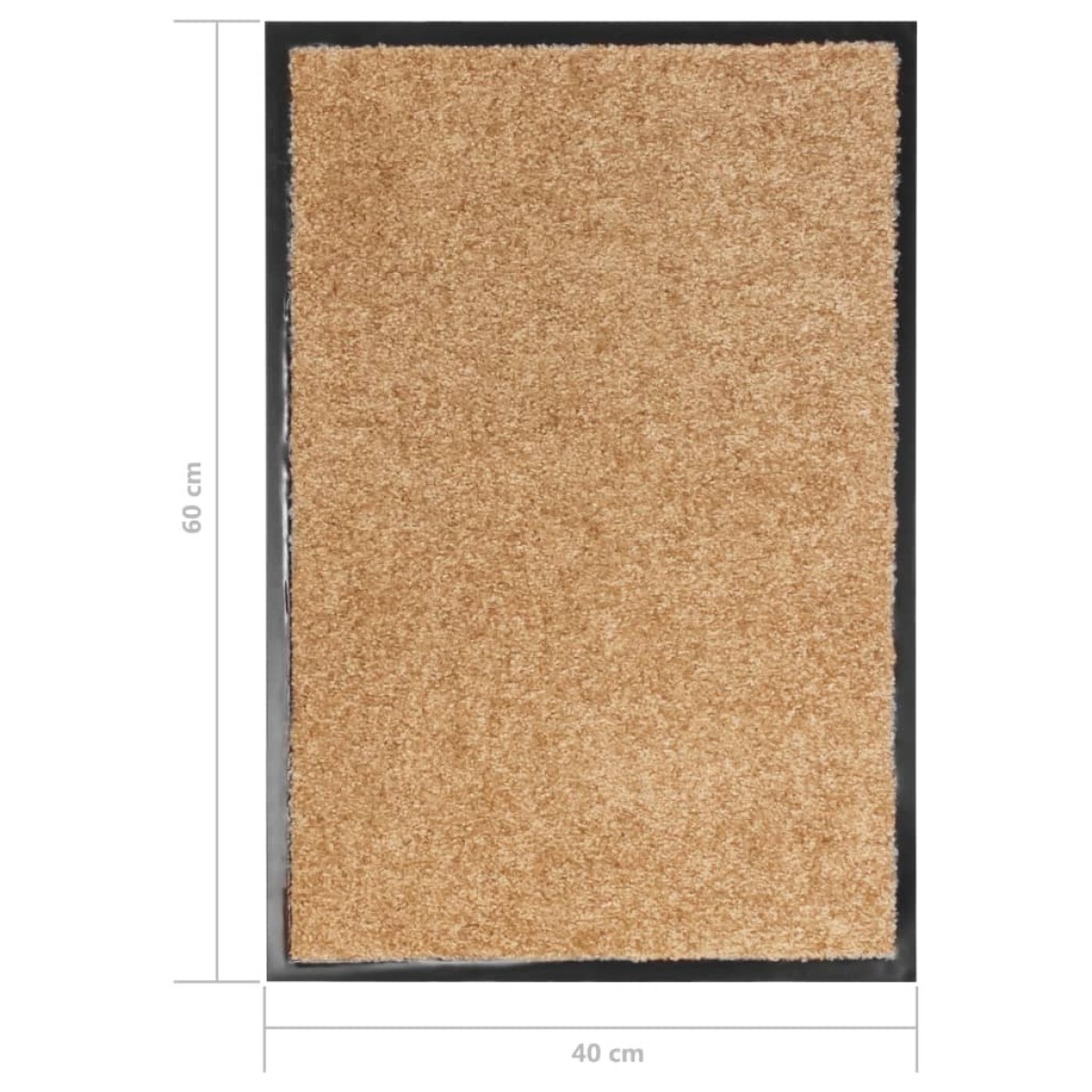 vidaXL Πατάκι Εισόδου Πλενόμενο Κρεμ 40 x 60 εκ.