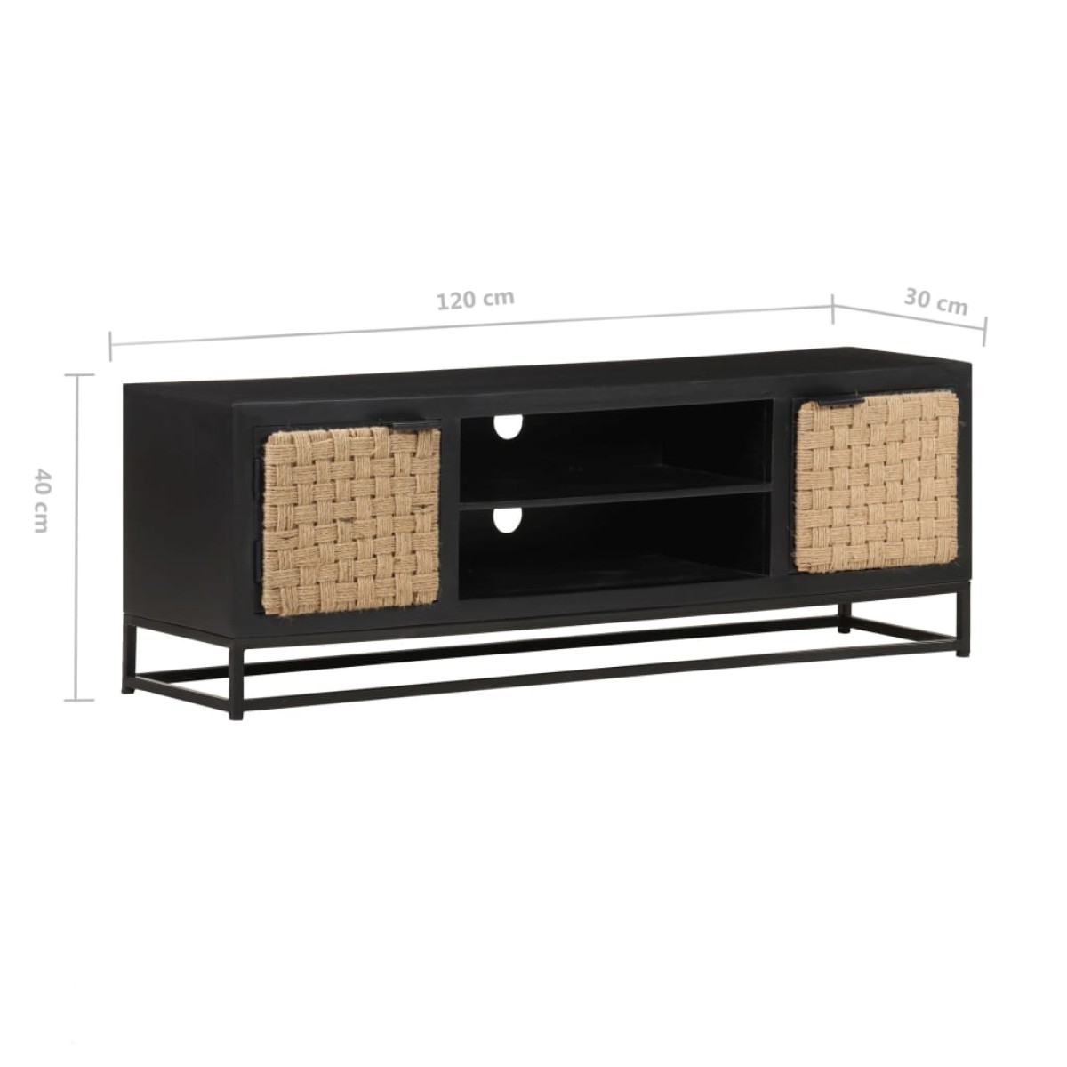 vidaXL Έπιπλο Τηλεόρασης 120 x 30 x 40 εκ. από Μασίφ Ξύλο Μάνγκο
