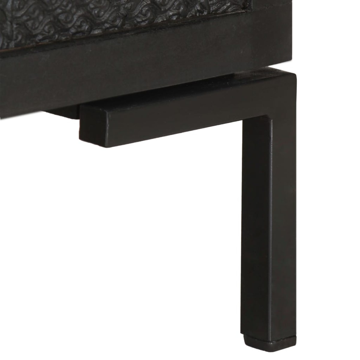 vidaXL Έπιπλο Τηλεόρασης Μαύρο 115 x 30 x 46 εκ. από Μασίφ Ξύλο Μάνγκο