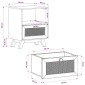 vidaXL Κομοδίνο 40 x 30 x 50 εκ. από Μασίφ Ξύλο Μάνγκο