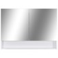 vidaXL Καθρέφτης Μπάνιου με Ντουλάπι / LED Λευκό 80 x 15 x 60 εκ. MDF