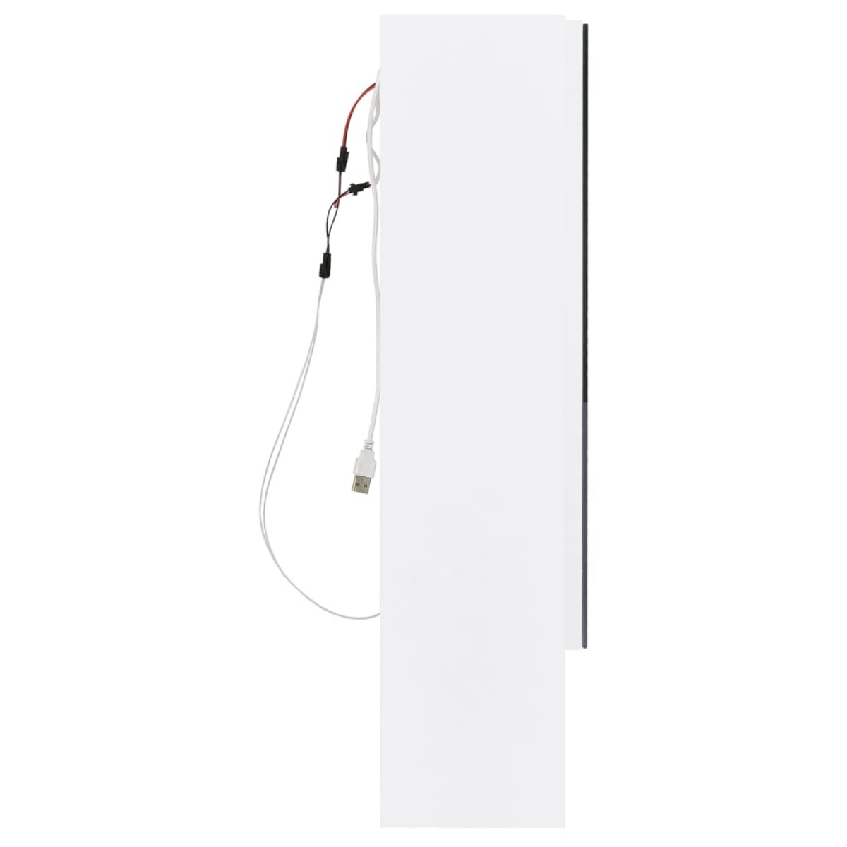 vidaXL Καθρέφτης Μπάνιου με Ντουλάπι / LED Λευκό 80 x 15 x 60 εκ. MDF