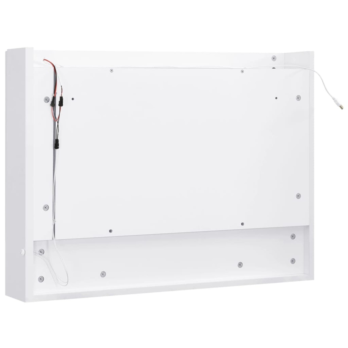 vidaXL Καθρέφτης Μπάνιου με Ντουλάπι / LED Λευκό 80 x 15 x 60 εκ. MDF