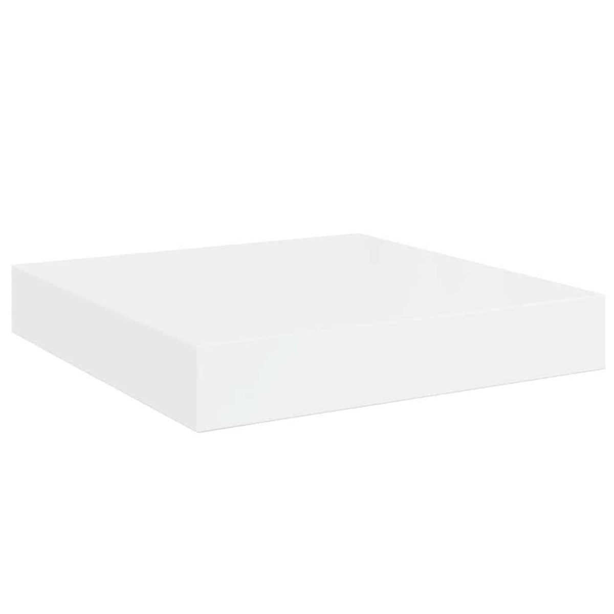 vidaXL Ράφια Τοίχου Γυαλιστερά Άσπρα 2 Τεμάχια 23x23,5x3,8 εκ. MDF