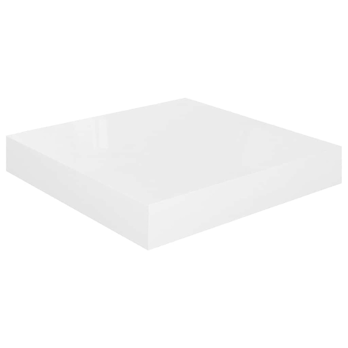 vidaXL Ράφια Τοίχου Γυαλιστερά Άσπρα 4 Τεμάχια 23x23,5x3,8 εκ. MDF