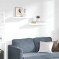 vidaXL Ράφια Τοίχου Γυαλιστερά Άσπρα 2 Τεμάχια 50x23x3,8 εκ. MDF