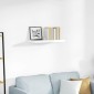 vidaXL Ράφι Τοίχου Γυαλιστερό Άσπρο 60x23,5x3,8 εκ. MDF