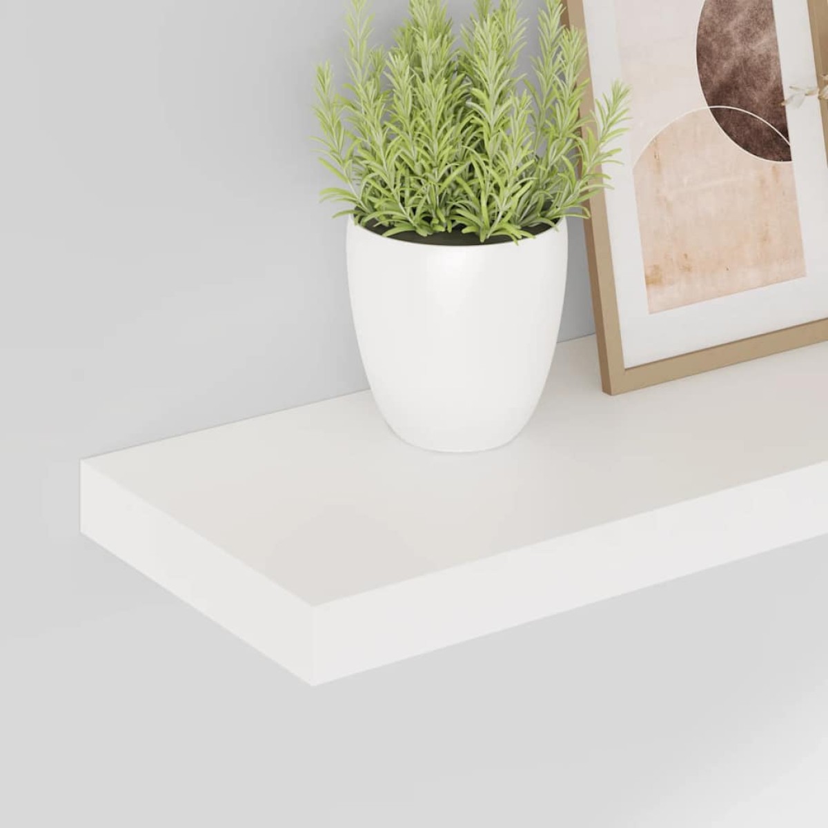 vidaXL Ράφια Τοίχου Γυαλιστερά Άσπρα 2 Τεμάχια 60x23,5x3,8 εκ. MDF