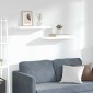 vidaXL Ράφια Τοίχου Γυαλιστερά Άσπρα 2 Τεμάχια 60x23,5x3,8 εκ. MDF