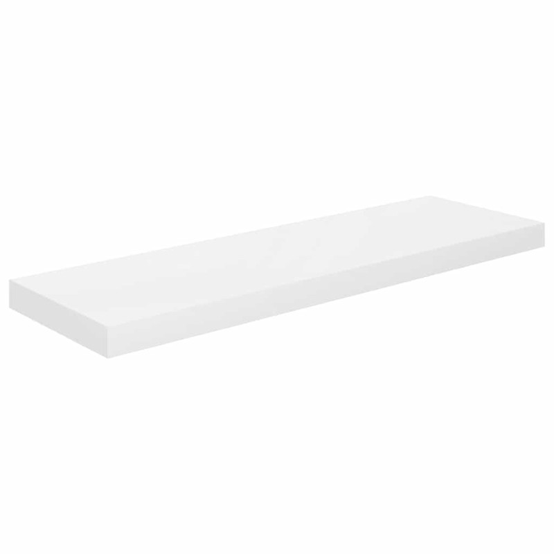 vidaXL Ράφι Τοίχου Γυαλιστερό Άσπρο 80x23,5x3,8 εκ. MDF