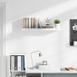 vidaXL Ράφι Τοίχου Γυαλιστερό Άσπρο 90x23,5x3,8 εκ. MDF