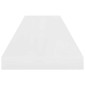 vidaXL Ράφι Τοίχου Γυαλιστερό Άσπρο 90x23,5x3,8 εκ. MDF