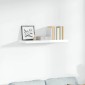 vidaXL Ράφι Τοίχου Γυαλιστερό Άσπρο 90x23,5x3,8 εκ. MDF