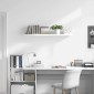 vidaXL Ράφι Τοίχου Γυαλιστερό Άσπρο 120x23,5x3,8 εκ. MDF