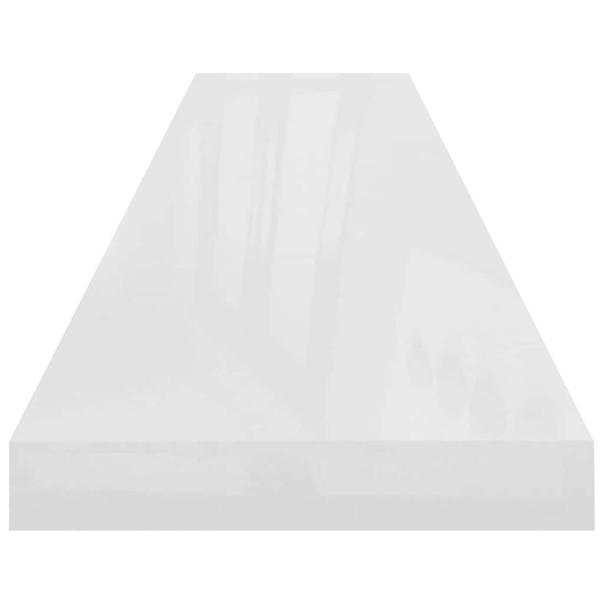 vidaXL Ράφι Τοίχου Γυαλιστερό Άσπρο 120x23,5x3,8 εκ. MDF