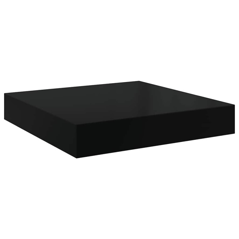 vidaXL Ράφι Τοίχου Γυαλιστερό Μαύρο 23x23,5x3,8 εκ. MDF