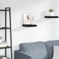 vidaXL Ράφι Τοίχου Γυαλιστερό Μαύρο 23x23,5x3,8 εκ. MDF