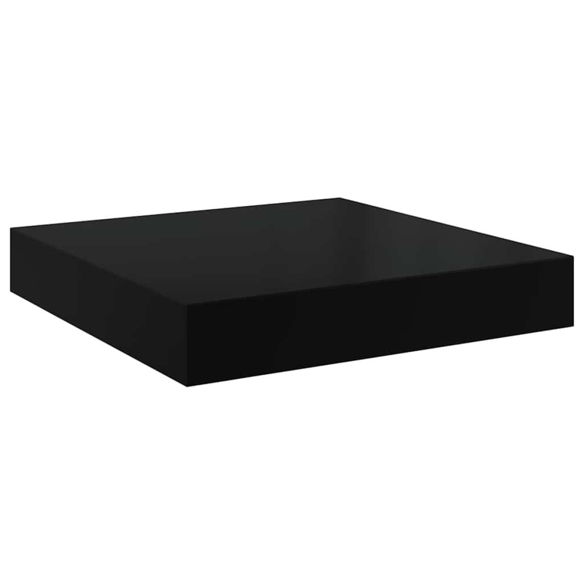 vidaXL Ράφια Τοίχου Γυαλιστερά Μαύρα 4 Τεμάχια 23x23,5x3,8 εκ. MDF