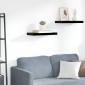 vidaXL Ράφι Τοίχου Γυαλιστερό Μαύρο 50 x 23 x 3,8 εκ. MDF