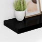 vidaXL Ράφι Τοίχου Γυαλιστερό Μαύρο 50 x 23 x 3,8 εκ. MDF
