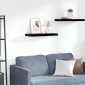 vidaXL Ράφι Τοίχου Γυαλιστερό Μαύρο 60 x 23,5 x 3,8 εκ. MDF