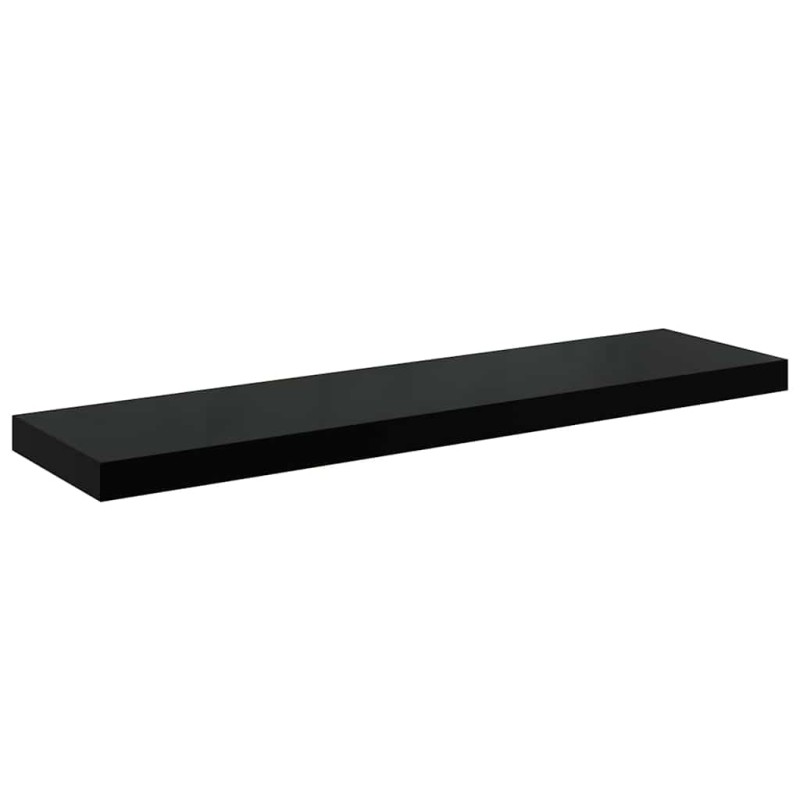 vidaXL Ράφι Τοίχου Γυαλιστερό Μαύρο 90 x 23,5 x 3,8 εκ. MDF