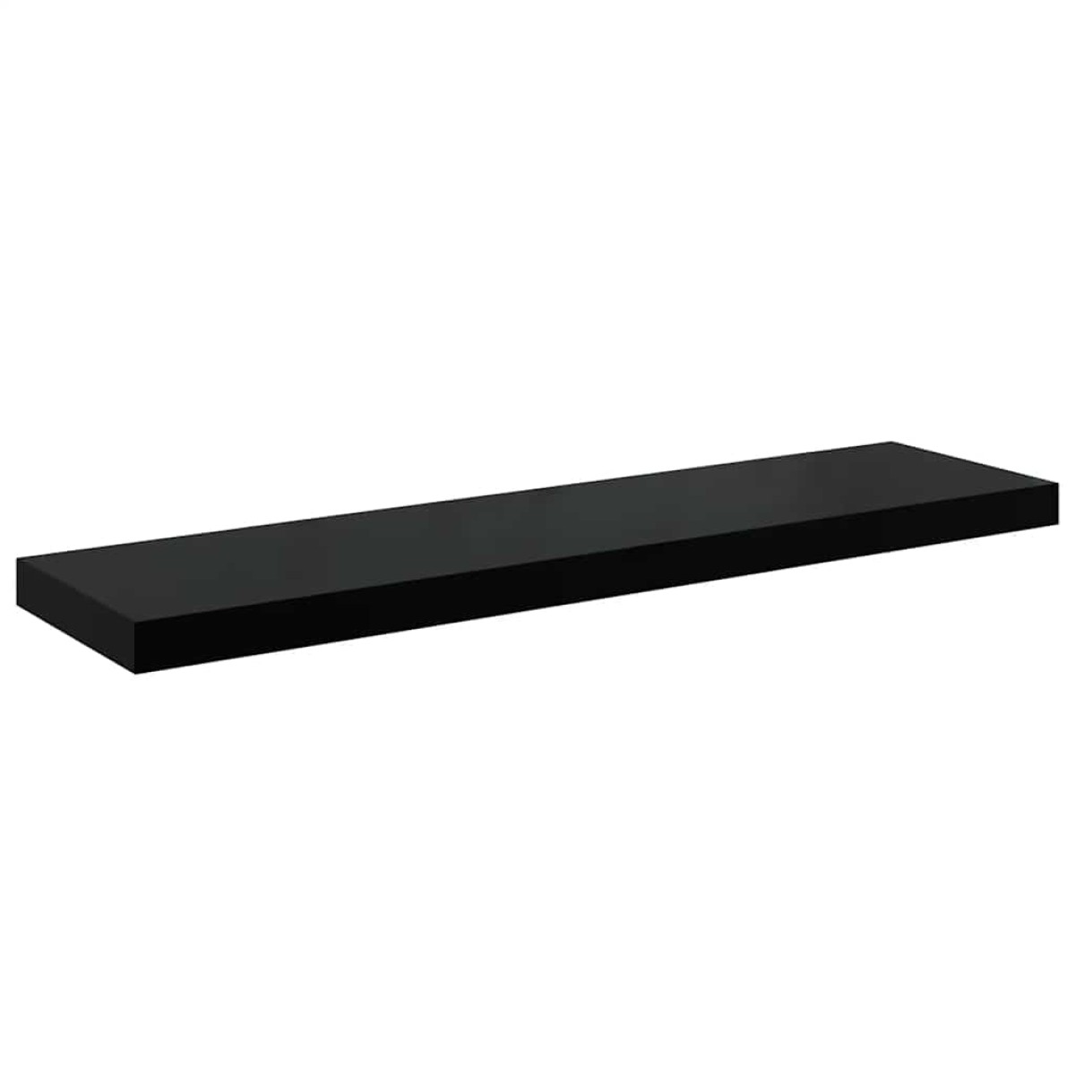 vidaXL Ράφια Τοίχου 4 τεμ. Γυαλιστερό Μαύρο 90 x 23,5 x 3,8 εκ. MDF