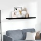 vidaXL Ράφι Τοίχου Γυαλιστερό Μαύρο 120x23,5x3,8 εκ. MDF
