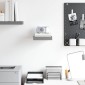 vidaXL Ράφι Τοίχου Γυαλιστερό Γκρι 23x23,5x3,8 εκ. MDF