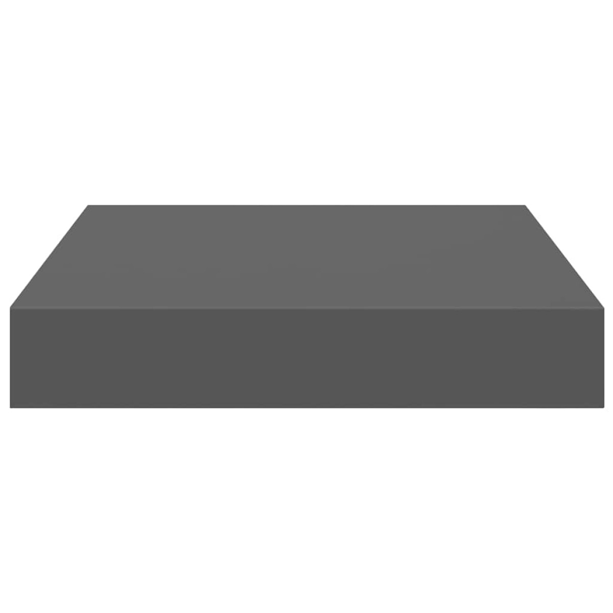 vidaXL Ράφι Τοίχου Γυαλιστερό Γκρι 23x23,5x3,8 εκ. MDF