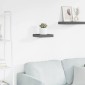 vidaXL Ράφι Τοίχου Γυαλιστερό Γκρι 23x23,5x3,8 εκ. MDF