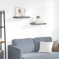 vidaXL Ράφια Τοίχου Γυαλιστερά Γκρι 2 Τεμάχια 40 x 23 x 3,8 εκ. MDF