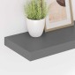 vidaXL Ράφι Τοίχου Γυαλιστερό Γκρι 50x23x3,8 εκ. MDF