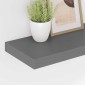 vidaXL Ράφια Τοίχου Γυαλιστερά Γκρι 2 Τεμάχια 50x23x3,8 εκ. MDF