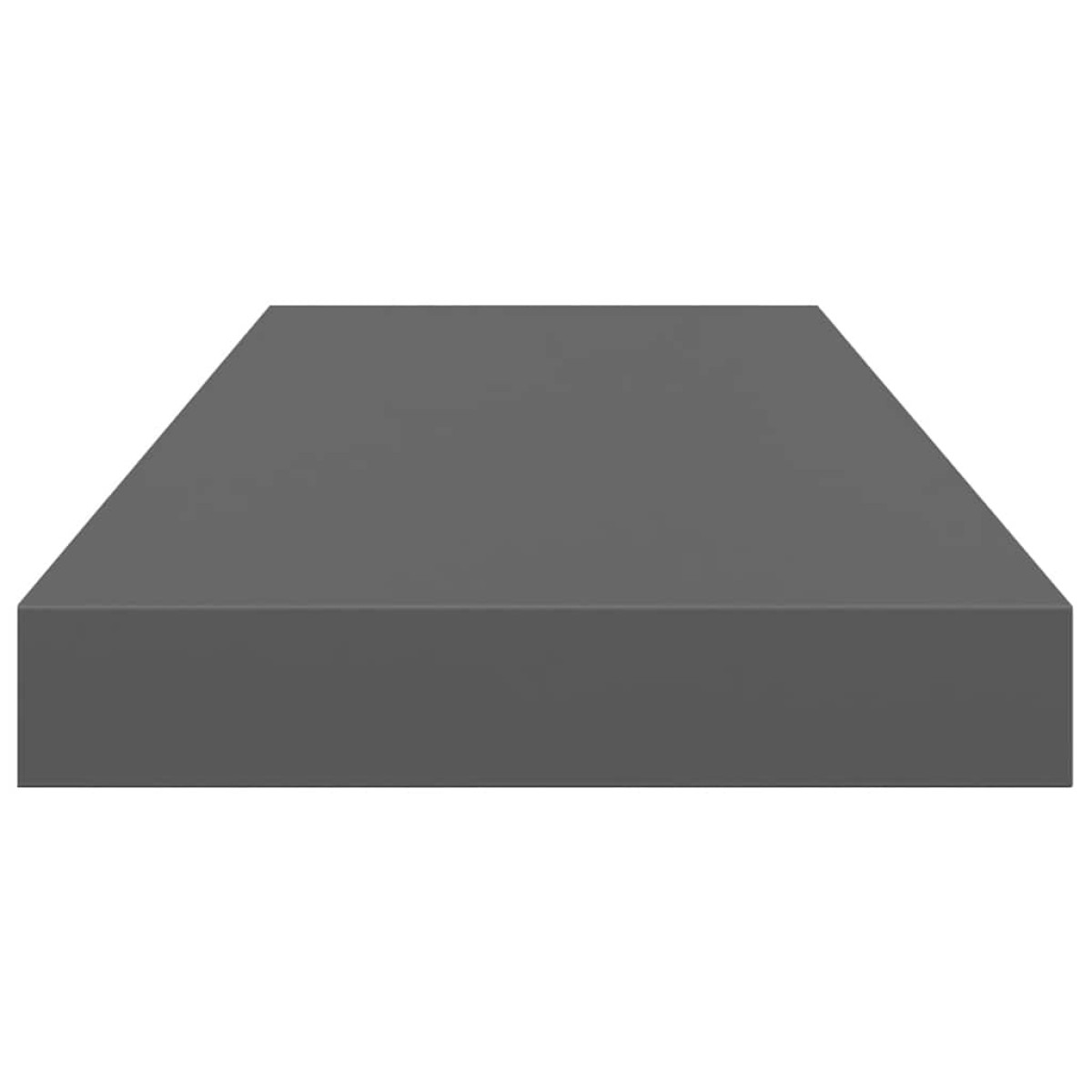 vidaXL Ράφι Τοίχου Γυαλιστερό Γκρι 60x23,5x3,8 εκ. MDF