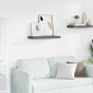 vidaXL Ράφι Τοίχου Γυαλιστερό Γκρι 60x23,5x3,8 εκ. MDF
